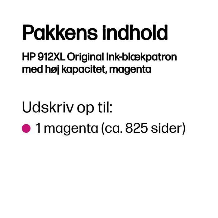 HP 912XL Cartucho de Tinta Original Alto Rendimiento Magenta, Calidad Profesional y Colores Vibrantes 6