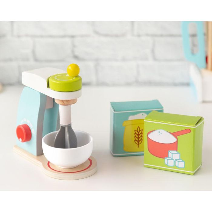 KioKids Juguete Batidora Procesadora de Madera Multicolor con Accesorios (Vaso, Harina, Azúcar) para Juego de Imitación Niños +3 Años 0 KioKids Juguete Batidora Procesadora de Madera Multicolor con Accesorios (Vaso, Harina, Azúcar) para Juego de Imitación Niños +3 Años 0