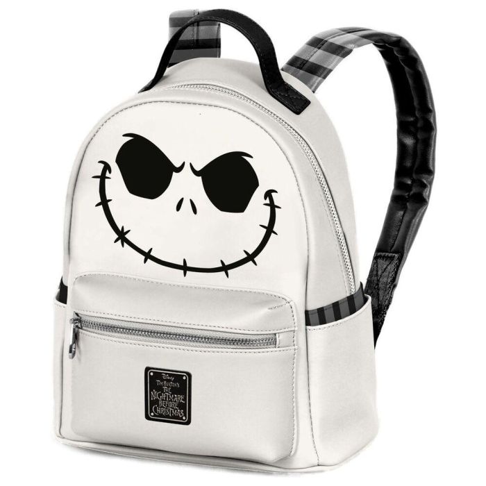 Disney Pesadilla Antes de Navidad Mochila Urbana Pequeña Heady Bone Blanco 25x22x15cm PVC - 5L