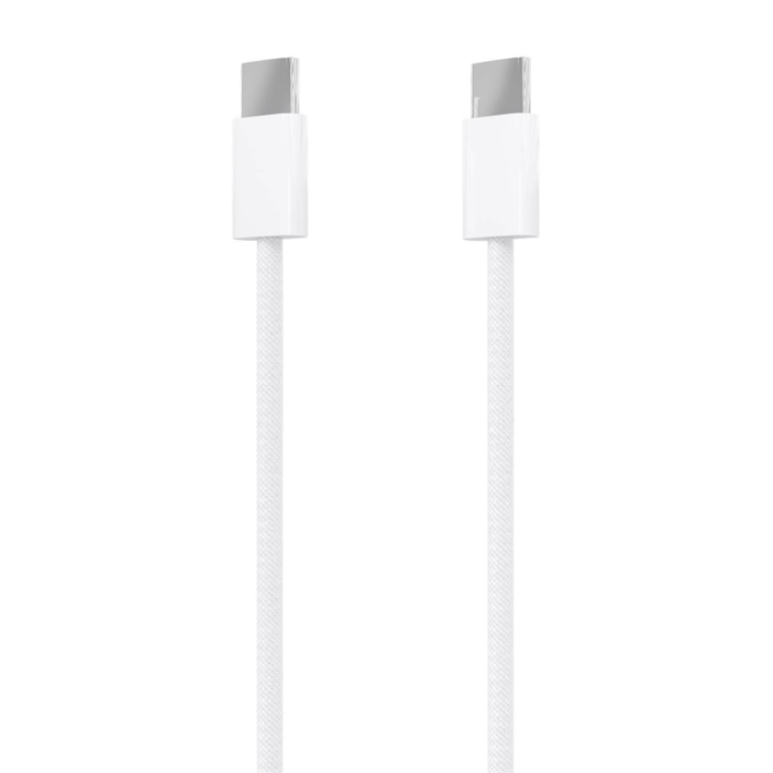 AISENS - CABLE USB 2.0 3A 60W APPLE, TIPO USB-C/M-USB-C/M, BLANCO, 2.0M