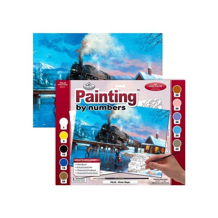 Royal Langnickel Kit de Pintura por Números para Adultos "Magia de Invierno" - Incluye Pincel y Pinturas Acrílicas Royal Langnickel Kit de Pintura por Números para Adultos "Magia de Invierno" - Incluye Pincel y Pinturas Acrílicas