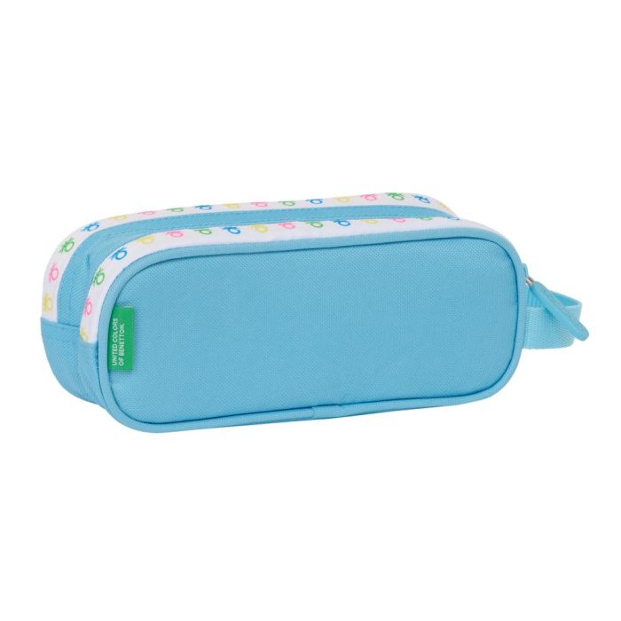 Portatodo Doble Benetton Spring Azul cielo 21 x 8 x 6 cm 1