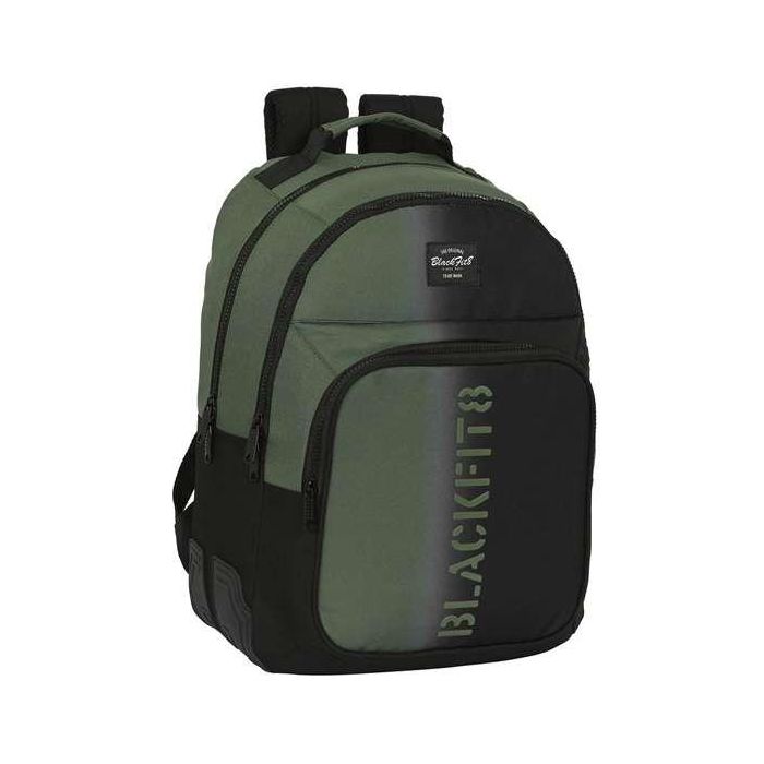 Mochila Escolar BlackFit8 Gradient Negro Verde militar 32 x 42 x 15 cm