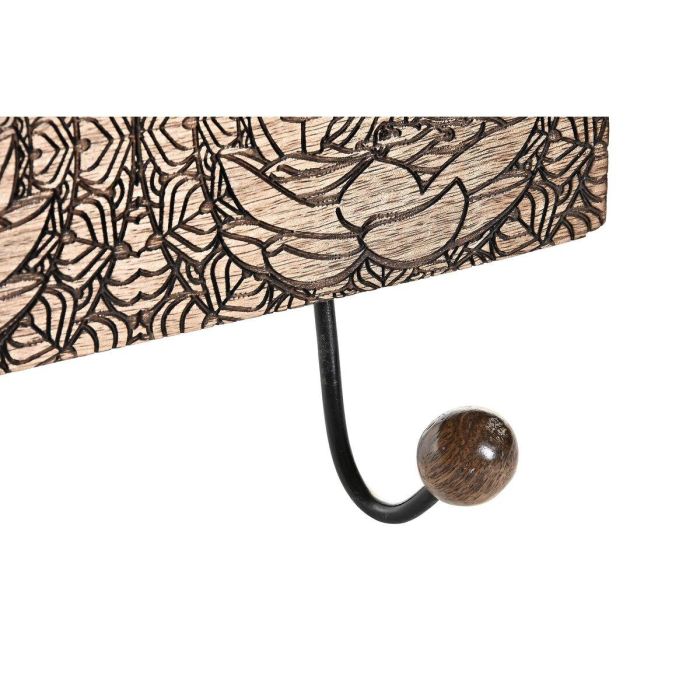 DKD Home Decor Perchero de Pared Oriental con Buda, 3 Colgadores, Madera de Mango y Metal, Marrón Oscuro 38x18x6 cm 2 DKD Home Decor Perchero de Pared Oriental con Buda, 3 Colgadores, Madera de Mango y Metal, Marrón Oscuro 38x18x6 cm 2