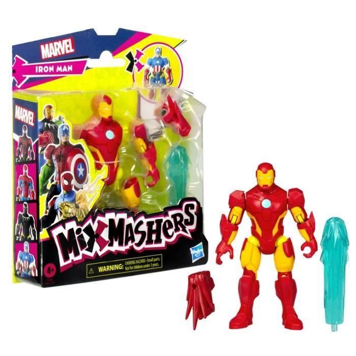 MixMashers Iron Man, figura personalizable de 12 cm para mezclar y combinar con accesorios, Marvel, a partir de 4 años