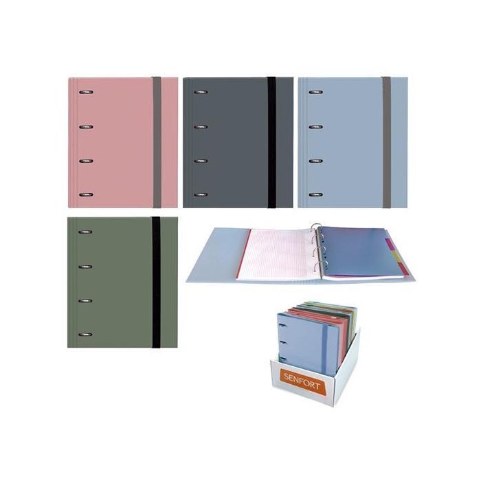 Senfort Carpeta Anillas 4 X 30 mm Ringbook Recambio 120H A4 C-Goma C-Separadores Light C-Surtidos