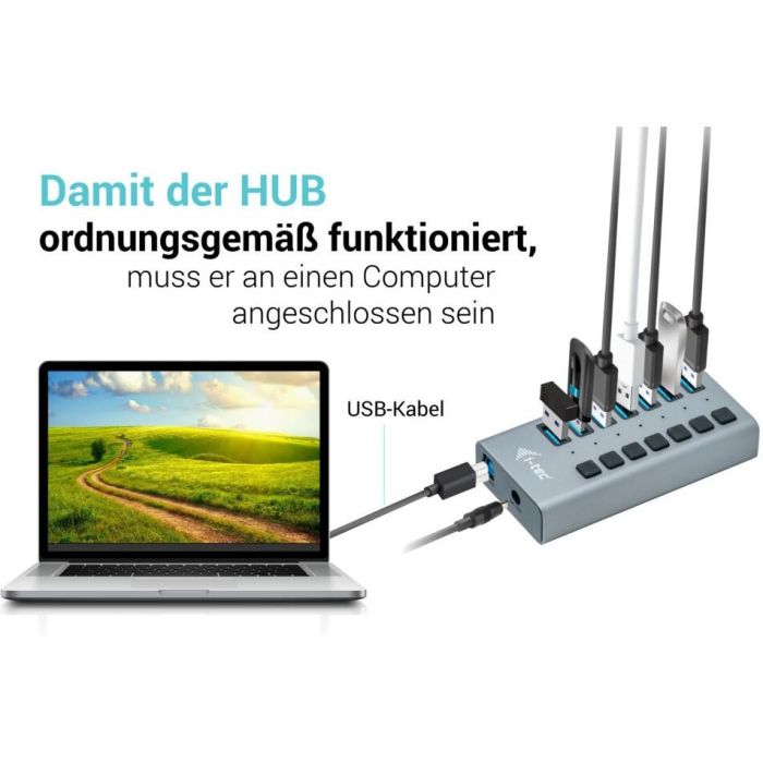Hub USB i-Tec U3CHARGEHUB7 8 Hub USB i-Tec U3CHARGEHUB7 8