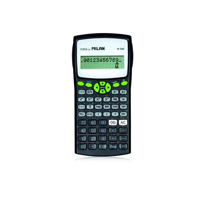 Calculadora Cientifica Milan 10+2 Digitos Verde (2 Líneas)