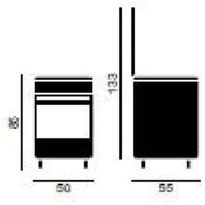 Cocina de Gas Vitrokitchen CB5530IN Acero 1500 W 1800 W 1 Cocina de Gas Vitrokitchen CB5530IN Acero 1500 W 1800 W 1