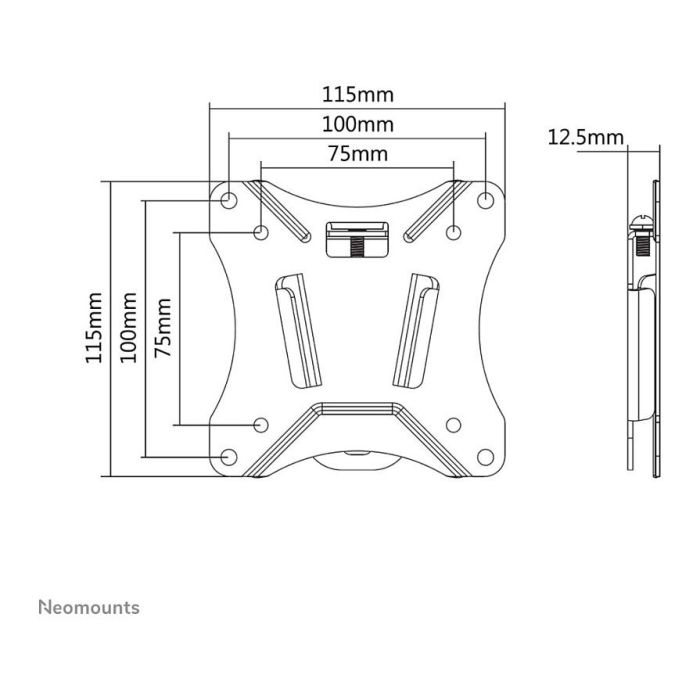 Neomounts NM-W25BLACK Soporte de Pared Fijo para Pantallas de 10-30", 25 kg, VESA 75x75-100x100, Negro 7