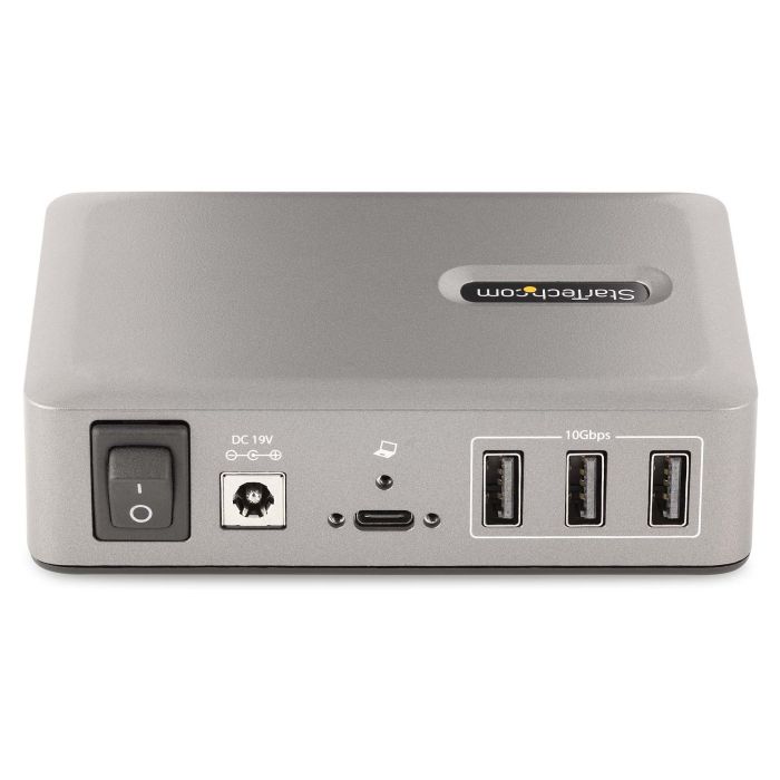 StarTech Hub USB-C de 10 Puertos con Fuente de 65W - 8x USB-A 3.2, 2x USB-C 3.2, 10 Gbps, Autoalimentado, Certificación USB-IF, Gris