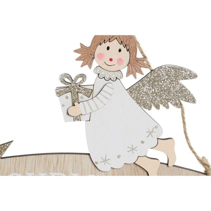 Decoracion Colgante Navidad Moderna DKD Home Decor Blanco Dorado 0.5 x 15 x 22.5 cm (2 Unidades) 1 Decoracion Colgante Navidad Moderna DKD Home Decor Blanco Dorado 0.5 x 15 x 22.5 cm (2 Unidades) 1