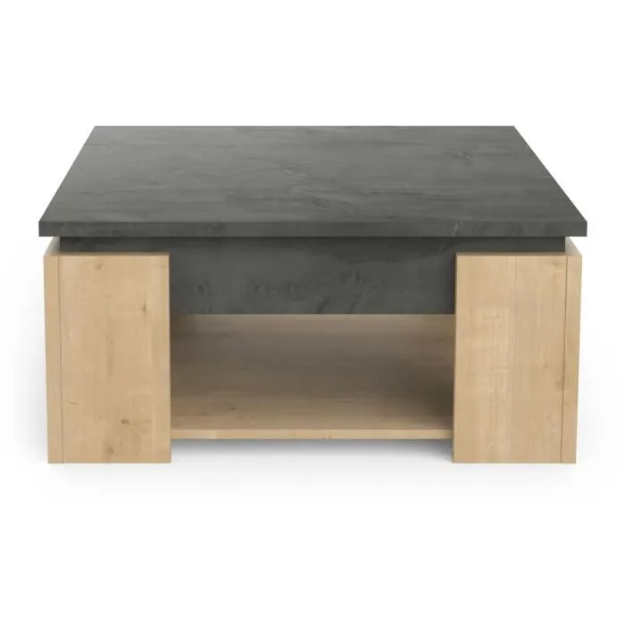Demeyere DEM3397702473209 Mesa de centro cuadrada AUSTIN Roble Hamilton Sidewalk L 80 x P 80 x H 37,2 cm 2