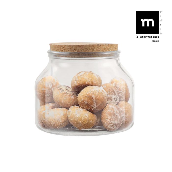Tarro de vidrio con tapón de corcho 1600 ml - La Mediterranea (8 Unidades) 6 Tarro de vidrio con tapón de corcho 1600 ml - La Mediterranea (8 Unidades) 6