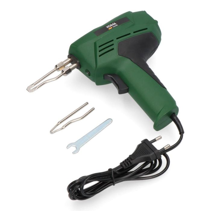 Koma Tools S-100 Soldador Tipo Pistola 100W 230V - Temp. Máx. 680°C - Calentamiento 12s - Mango Suave y Puntas Intercambiables 1