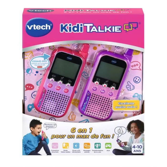 Vtech Kidi Talkie Rosa Juguete Walkie-Talkie para Niños de 4 a 10 años, 6 Funciones 2 Vtech Kidi Talkie Rosa Juguete Walkie-Talkie para Niños de 4 a 10 años, 6 Funciones 2
