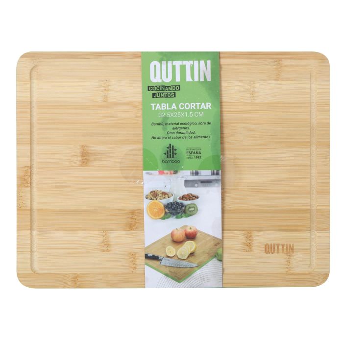 Tabla de cortar bambú Quttin 32.5x25 cm (8 Unidades) 1 Tabla de cortar bambú Quttin 32.5x25 cm (8 Unidades) 1