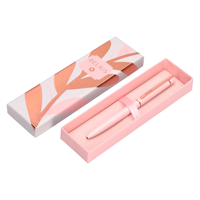 Belius Boligrafo Rose Aluminio Rosa/Oro Rosa Tinta Azul Caja de Diseño 4