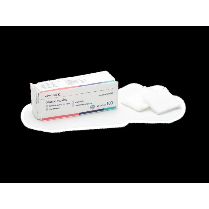 Covetrus Gazas No Estériles 8 Dobras 5x5 cm 100Ud - Hisopos de gasa altamente absorbentes