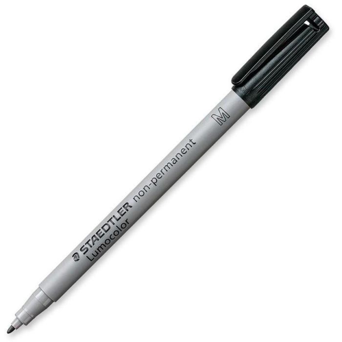 STAEDTLER Lumocolor non-perm Rotulador para Folios M Negro, Punta Media 1mm, Pack 10 Unidades