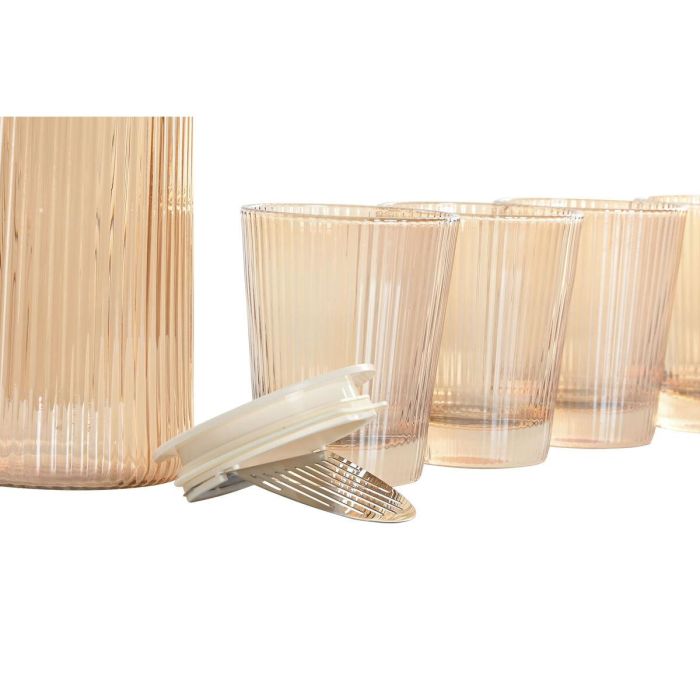 Jarra Basicos DKD Home Decor Ambar 10 x 24 x 14 cm Set de 5 2 Jarra Basicos DKD Home Decor Ambar 10 x 24 x 14 cm Set de 5 2