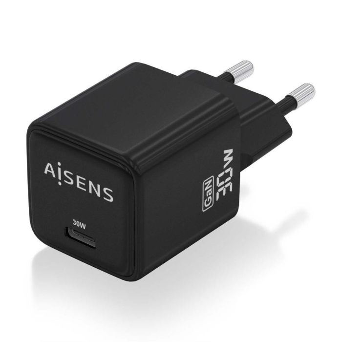 Aisens Cargador Gan 30 W, 1Xusb-C Pd3.0 Qd4.0 Negro