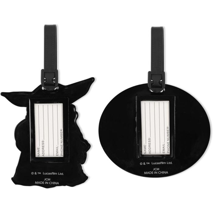 PEERS HARDY Set 2 Etiquetas de Equipaje Grogu The Mandalorian Star Wars de Silicona 2