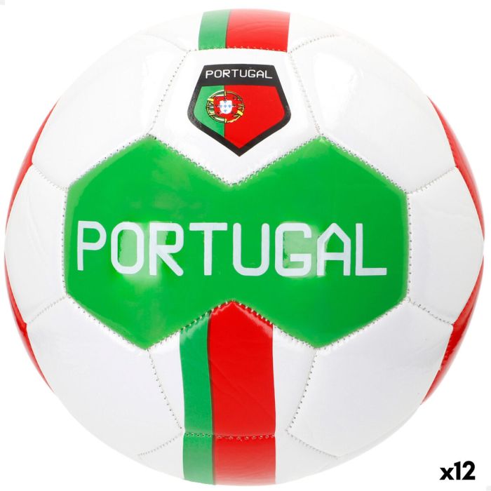 Balón de Fútbol Aktive Portugal Talla 5 22 x 22 x 22 cm 12 Unidades