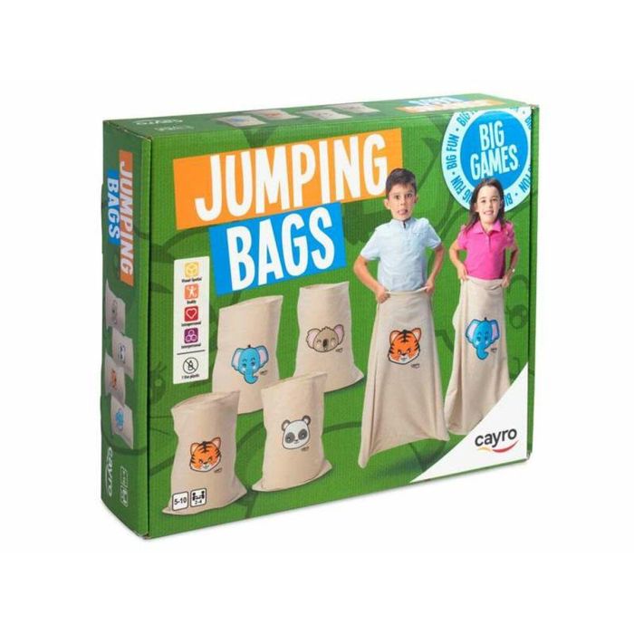 Juego de sacos jumping bags. incluye 4 sacos 70x55 cm