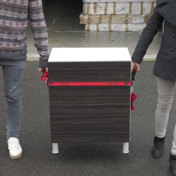 Master Lock Juego de 2 Correas Móviles para Transporte 80 kg Resistencia, 2.5m y 5.5m x 25mm con Asas Acolchadas 3