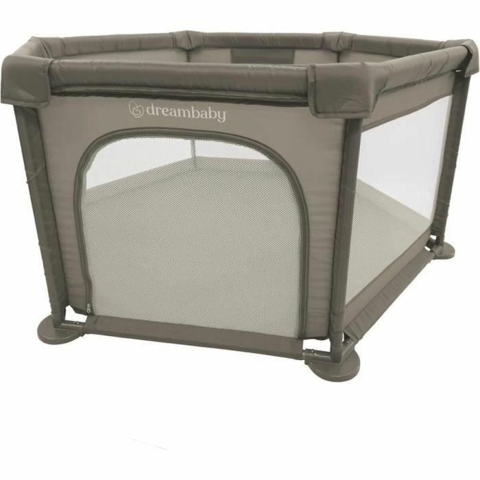 Dreambaby DRE9312742495077 Parque infantil Explore Park 6 lados con base de tela acolchada Ø 1,40 m H 70 cm Topo