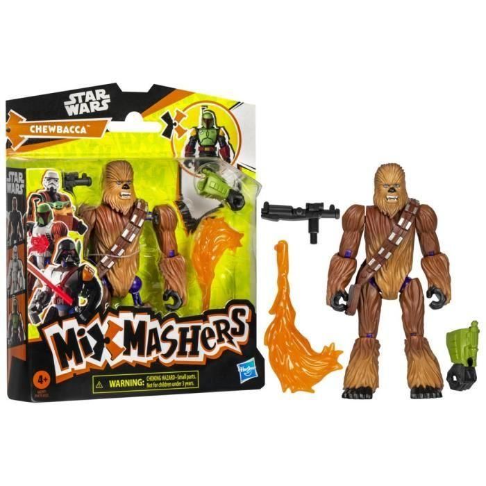 MixMashers Chewbacca, figura personalizable de 12 cm para mezclar y combinar con accesorios, Star Wars, a partir de 4 años