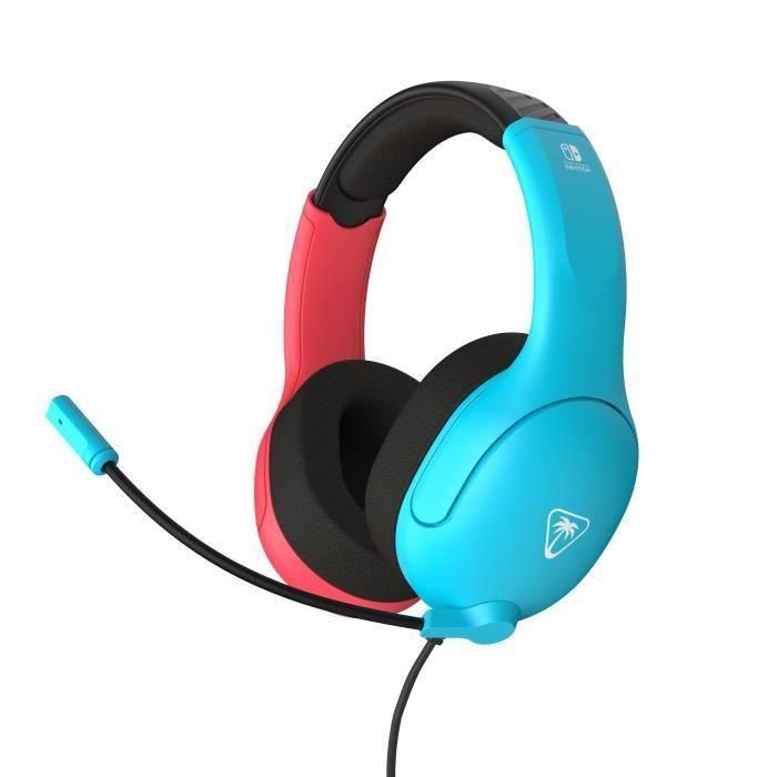 Turtle Beach TBS-8002-25 Auriculares con cable para juegos Airlite Fit con licencia oficial Nintendo Switch, azul neón y rojo 5