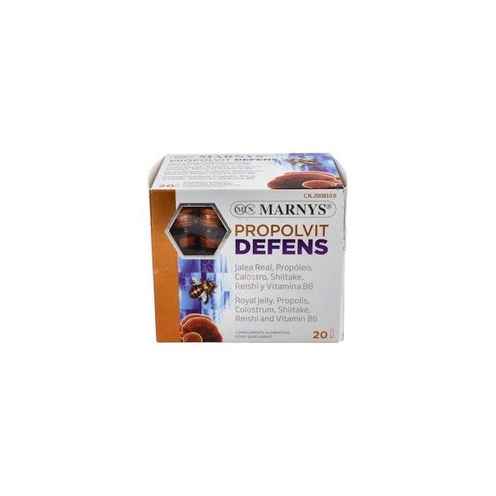 MARNYS Propolvit Defens Viales con Jalea Real, Calostro, Reishi, Shiitake y Vitamina B6 para Sistema Inmunitario - 20 Viales