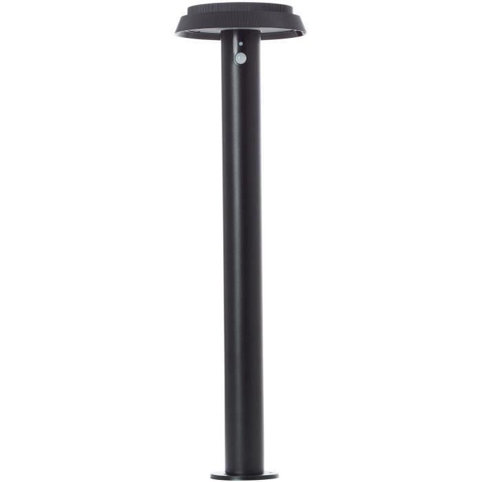 Brilliant BRI4004353437847 Poste de Exterior ALVERO LED Solar 4W con Detector Movimiento, Metal y Plástico Negro 3