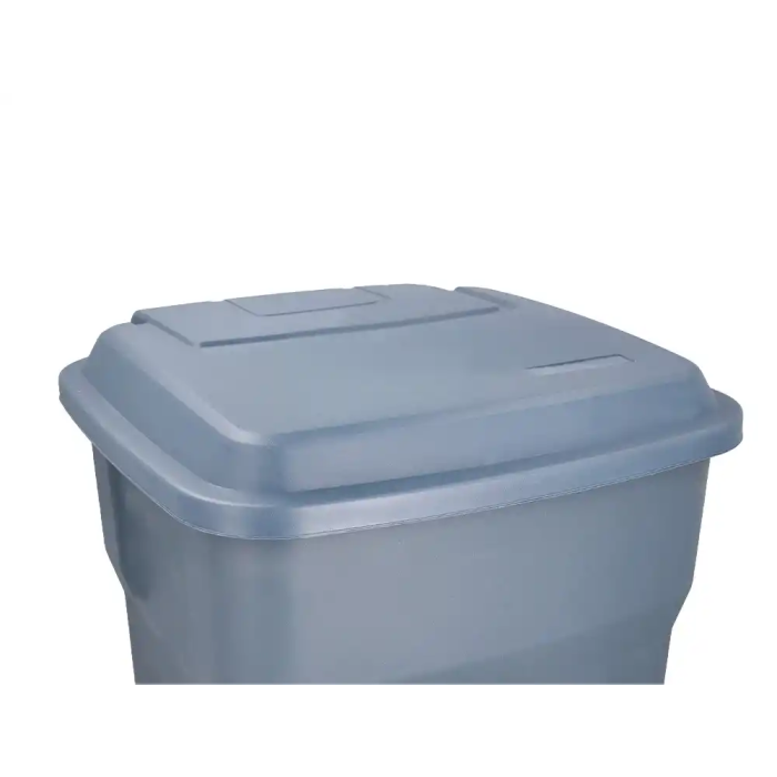 Q-connect Papelera Contenedor con Tapa y Pedal, 30 Litros, Gris, 395x395x420 mm 4