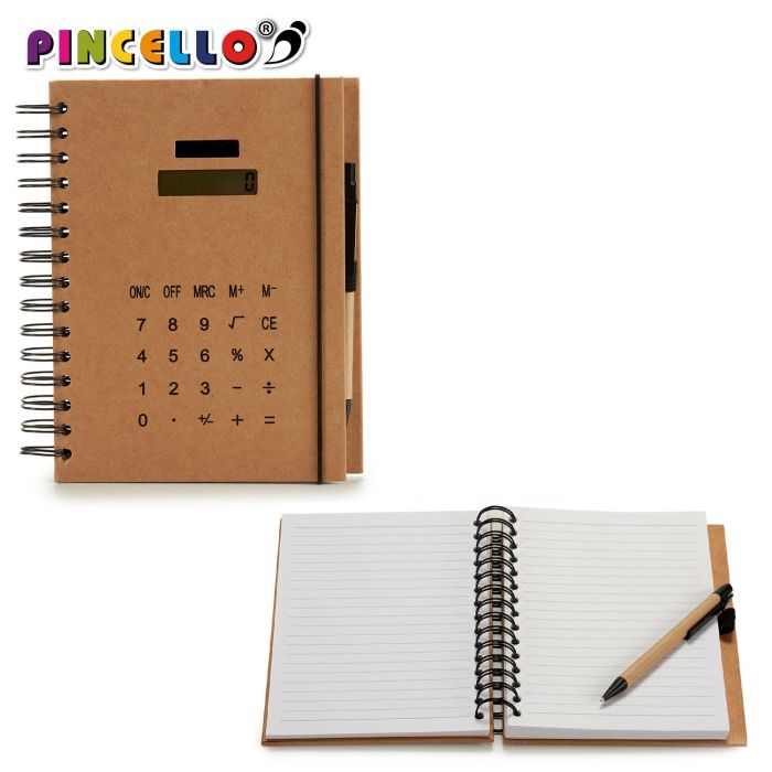Libreta Calculadora Grande con Bolígrafo Pincello 21x18 cm (24 Unidades) 2 Libreta Calculadora Grande con Bolígrafo Pincello 21x18 cm (24 Unidades) 2