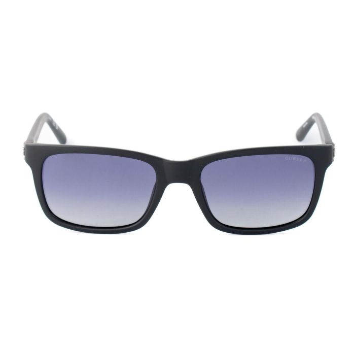 Guess GU00066 02D Gafas de Sol para Hombre Rectangulares Polarizadas Negro Mate Cristales Humo 55mm 19mm 150mm 9
