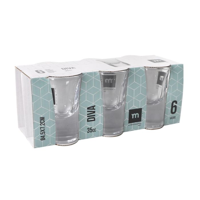 Set de 6 chupitos Diva de 35 cc por Inde (12 Cajas) 5 Set de 6 chupitos Diva de 35 cc por Inde (12 Cajas) 5