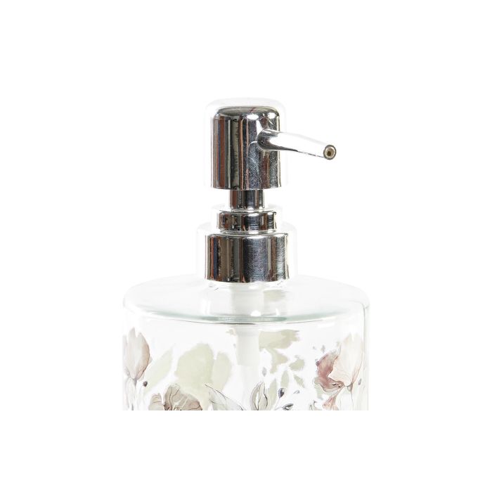 DKD Home Decor Dosificador Romantico Rosa Verde Cristal Abs 400ml 8 x 17 x 8 cm (12 Unidades) 2