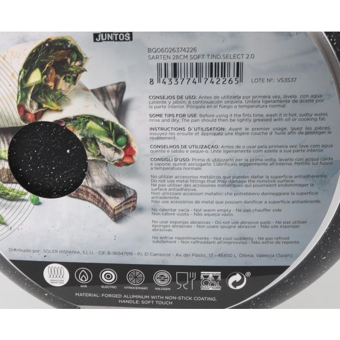 Quttin Sarten 28 cm Soft Titanium Induction Select 2.0 (6 Unidades) 11