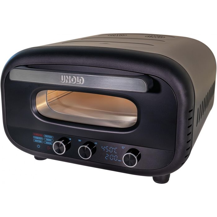 UNOLD 68805 Don Alfredo - Horno de Pizza Eléctrico Digital, 1 Pizza (30 cm, Hasta 450 °C), Piedra de Cocina, Negro y Acero Inoxidable, 1700 W UNOLD 68805 Don Alfredo - Horno de Pizza Eléctrico Digital, 1 Pizza (30 cm, Hasta 450 °C), Piedra de Cocina, Negro y Acero Inoxidable, 1700 W