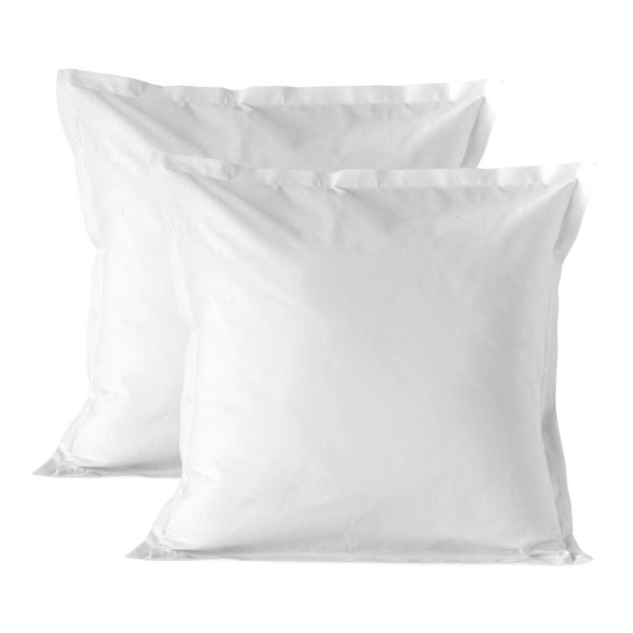 Funda de almohada HappyFriday BASIC Blanco 60 x 60 cm (2 Unidades)