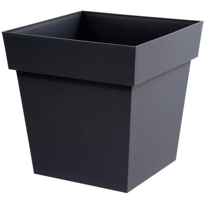 Maceta toscana cuadrada EDA - 39 x 39 x H 39 cm - 38 L - gris antracita Maceta toscana cuadrada EDA - 39 x 39 x H 39 cm - 38 L - gris antracita