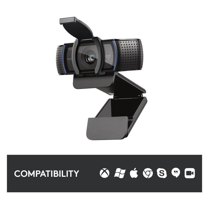 Logitech 960-001252 Cámara Web Full HD 1920 x 1080 Pixeles USB Negro