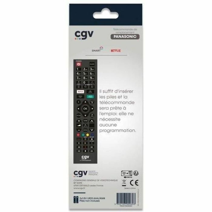 CGV CGV3322103009603 Mando a Distancia de Repuesto para Televisor Panasonic FIDELIO, Listo para usar, Sin Programación. 2