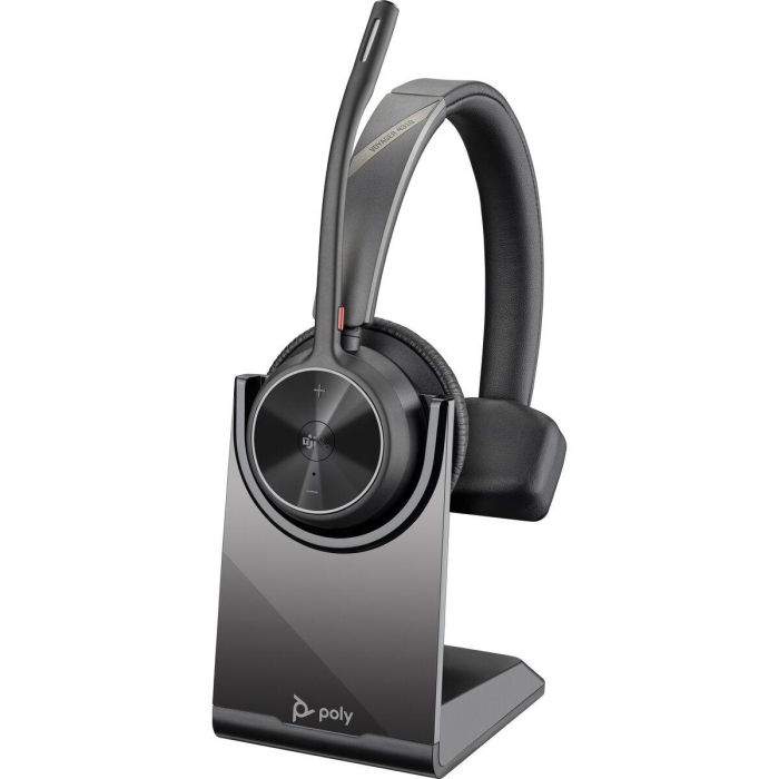 HP Poly Voyager 4310-M Microsoft Teams Certified USB-C Headset con soporte de carga, Bluetooth, micrófono dual con Acoustic Fence