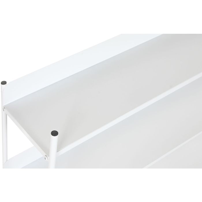DKD Home Decor Estantería Urban de Metal Blanco con 3 Estantes Desmontable - 120x30x76 cm 3 DKD Home Decor Estantería Urban de Metal Blanco con 3 Estantes Desmontable - 120x30x76 cm 3