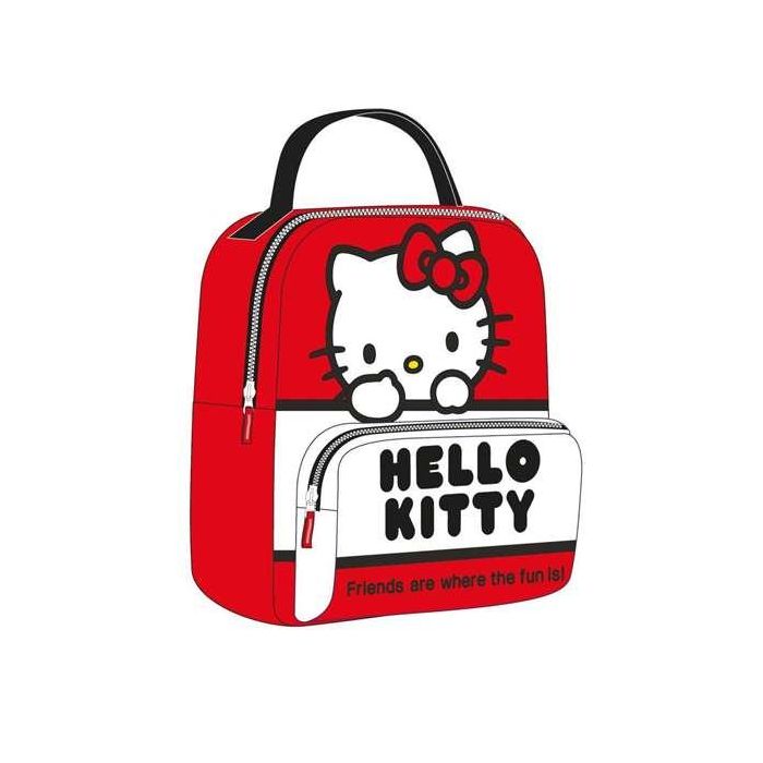 Hello Kitty Mochila Infantil Tiempo Libre Roja 19x23x8 cm. Ideal para guardería, preescolar y uso diario escolar o de viaje. Niños 3+ años.