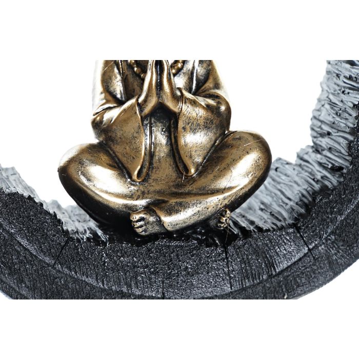 Figura Oriental DKD Home Decor Dorado Negro 6.5 x 18.5 x 20.8 cm (2 Unidades) 2 Figura Oriental DKD Home Decor Dorado Negro 6.5 x 18.5 x 20.8 cm (2 Unidades) 2